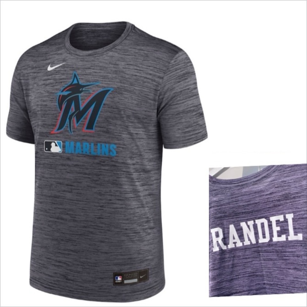 NIKE MLB - Miami Marlins Personalized Dri-FIT T-Shirt - L